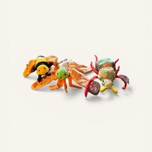 Ty Beanie Baby Plush Bug Trio